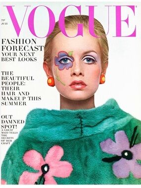 Vintage Twiggy Vogue Cover